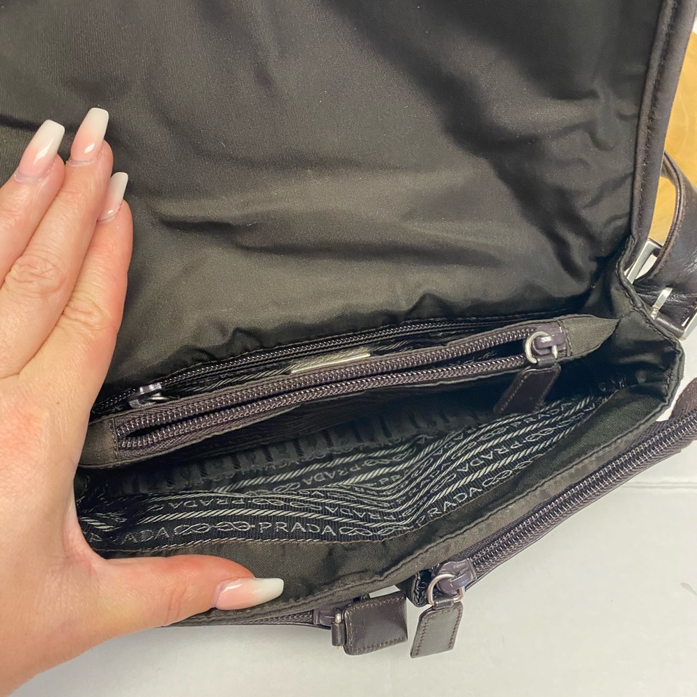 Prada Lesther Trimmed Nylon Pocketed Shoulder Bag - Picture 10 of 13